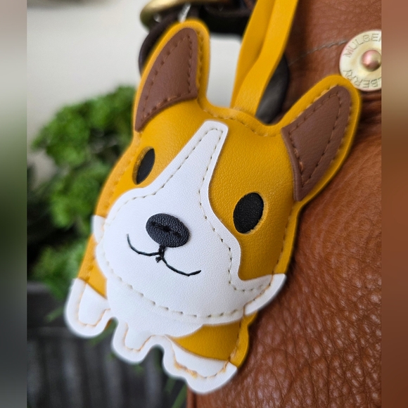 Mulberry Mitzi Messenger Bag Luxury Leather Crossbody Brass Hardware Corgi Charm - Picture 8 of 17